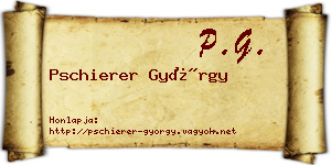 Pschierer György névjegykártya